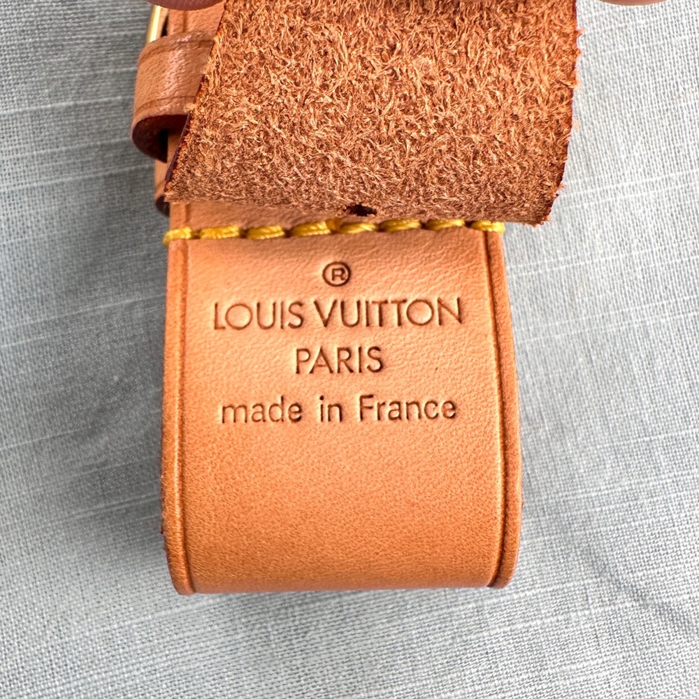AUTHENTIC Vachetta Leather Luggage tag and loop. - Picture 4 of 5